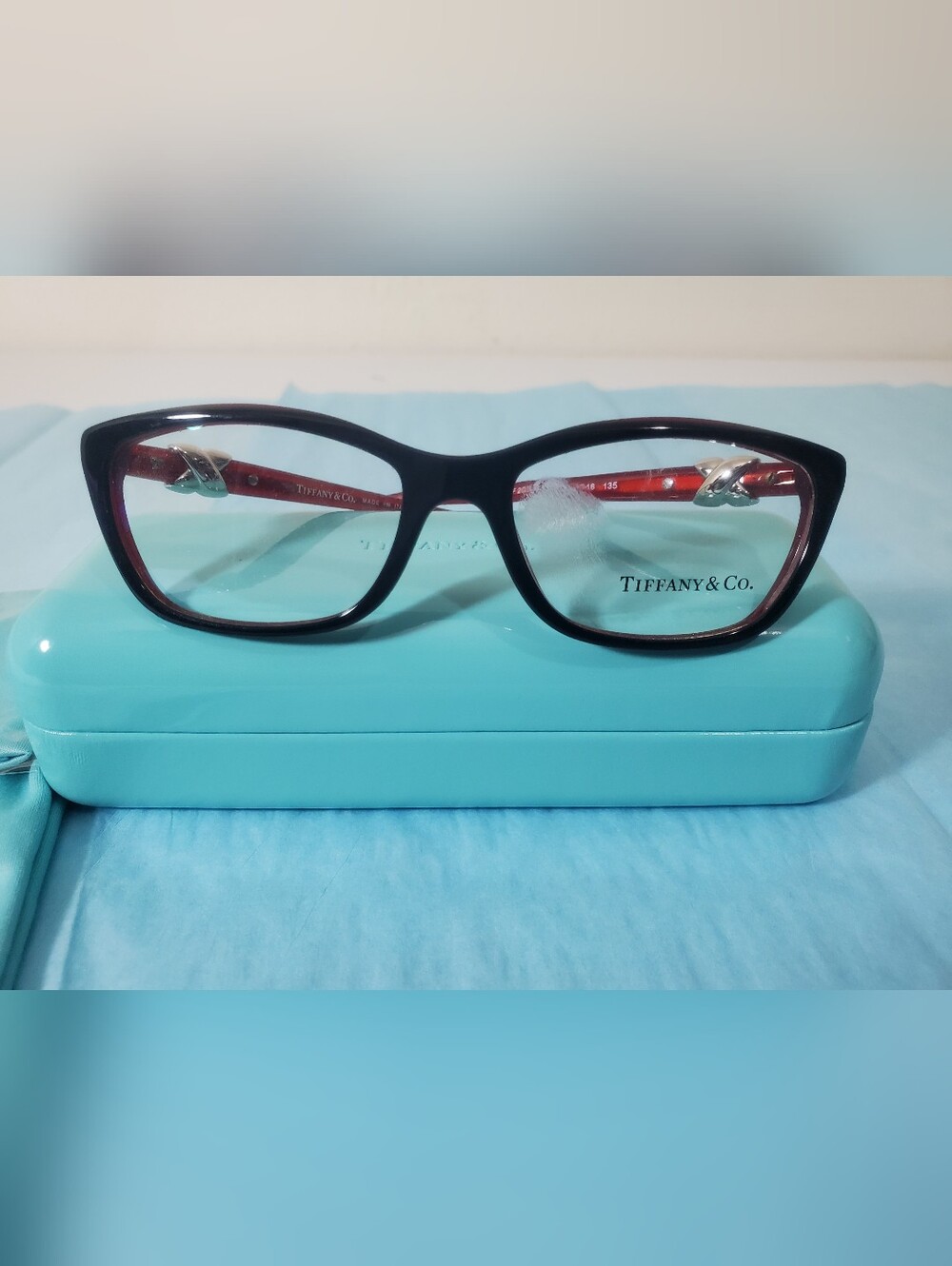 Tiffany & Co. Black/Red Eyeglasses Frame